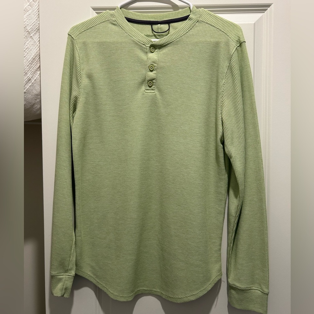 All in Motion Men's Green Henley Shirt